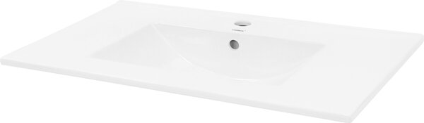 LuxeBath Lavabo Lavabo da appoggio Square, 81x46,5x17,5 cm, bianco, Vetroceramica