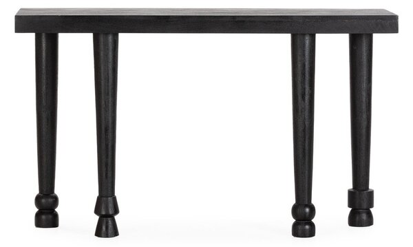 Tavolo consolle nero in mango massiccio 40x130 cm Inaya – MOME