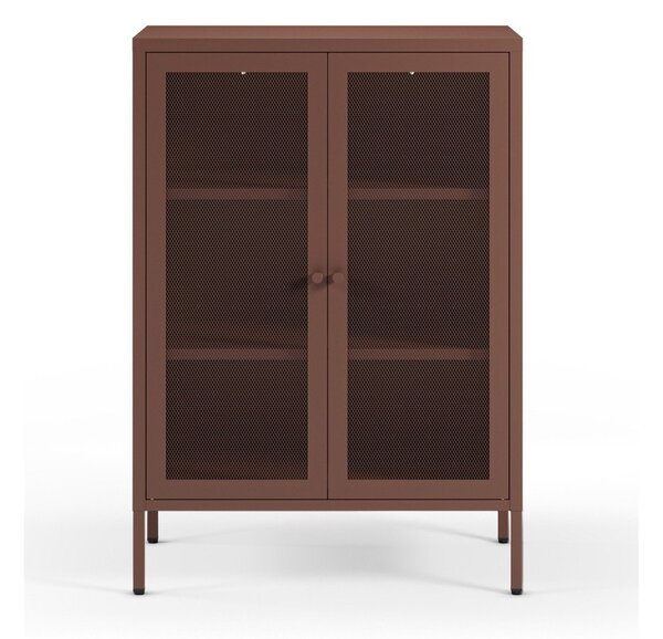 Armadietto burgundy in metallo 70x100x40 cm Fayna – Marckeric