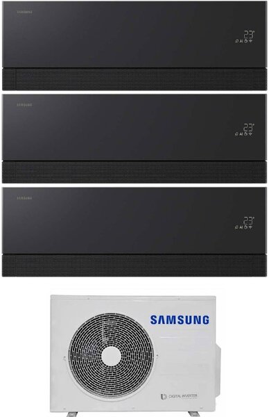 Samsung Climatizzatore Trial Split Inverter 9000+9000+12000 btu Condizionatore con Pompa di Calore Gas R32 Wi-Fi Classe A++/A+ (Unit Interna + Uni