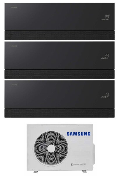 Samsung Climatizzatore Trial Split Inverter 12000+12000+12000 btu Condizionatore con Pompa di Calore Gas R32 Wi-Fi Classe A++/A+ (Unit Interna + U