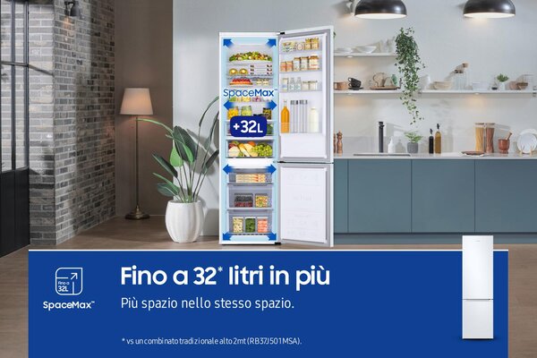 Samsung Frigorifero Combinato Classe energetica D, Capacit 390 Litri, WiFi, SpaceMax, Total No Frost, Digital Inverter, Garantito 20 Anni, colore 