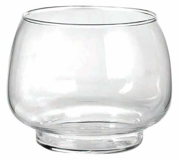 Vaso decorativo in vetro trasparente H 9 cm, Ø 12 cm