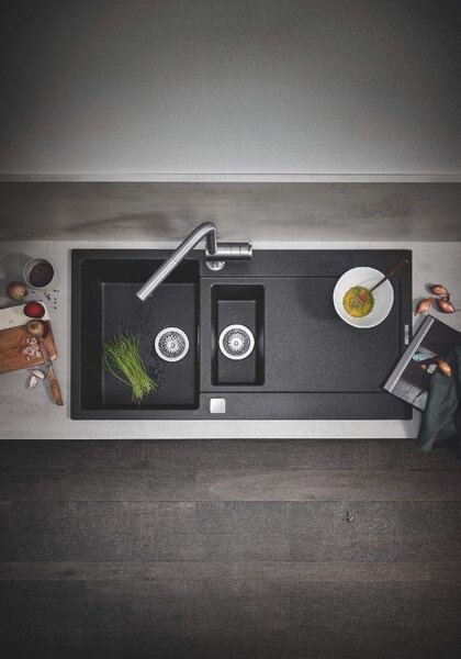 GROHE Miscelatore Cucina con Doccetta estraibile Rubinetto Monocomando colore Acciaio Satinato - MINTA - 32168 DC0