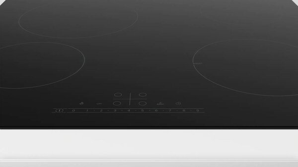 Bosch Piano Cottura Elettrico 4 Fuochi 59 cm in Vetroceramica colore Nero - PKE611FP2E Serie 6