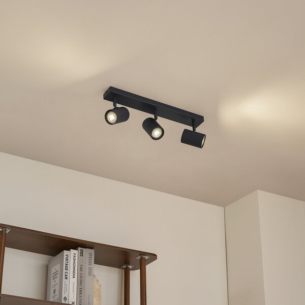 Plafoniera Lindby, Kardis, dimmerabile, Grigio, Corridoio, Alluminio, Moderno