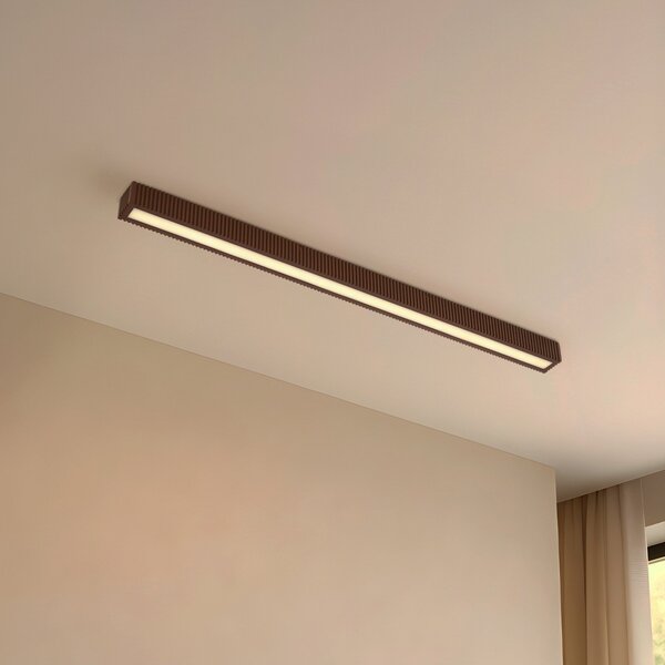 Plafoniera Lucande, Emara, dimmerabile, Legno, Sala da pranzo, Legno, Design