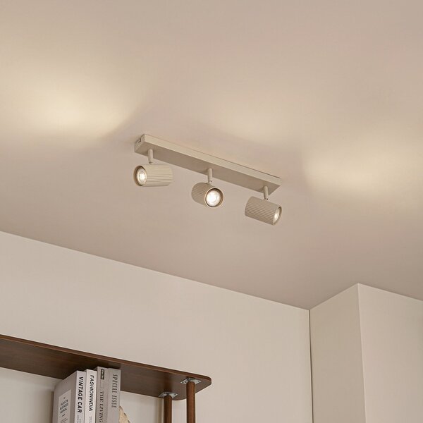 Plafoniera Lindby, Kardis, dimmerabile, Beige, Corridoio, Alluminio, Moderno