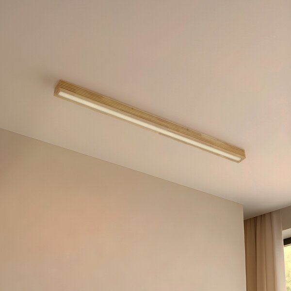 Plafoniera Lucande, Emara, dimmerabile, Legno, Sala da pranzo, Legno, Design