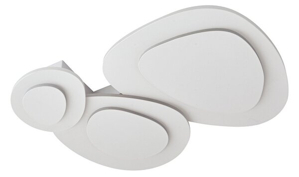 Plafoniera Lindby, Delar, dimmerabile, Bianco, Soggiorno, Plastica, Moderno