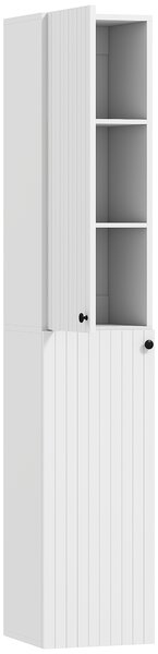 HOMCOM Mobiletto da Bagno a Parete con 6 Ripiani, Superficie Laccata, MDF, Bianco | Aosom Italy