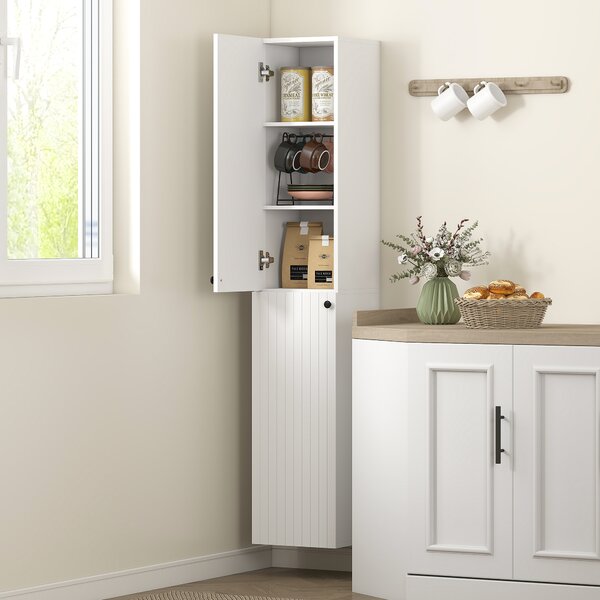 HOMCOM Mobiletto da Bagno a Parete con 6 Ripiani, Superficie Laccata, MDF, Bianco | Aosom Italy