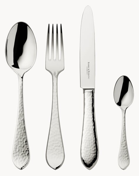 Set di posate fatte a mano lucidate a specchio Martelé, varie misure