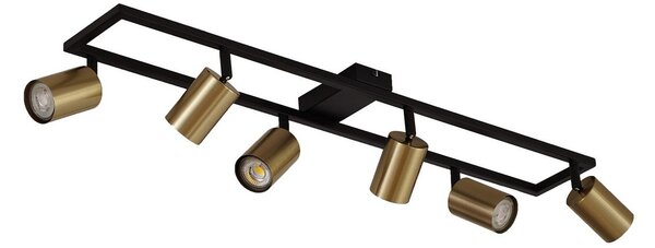 Plafoniera Lindby, Bravius, dimmerabile, Dorato / Ottone, Soggiorno, Metallo, Moderno