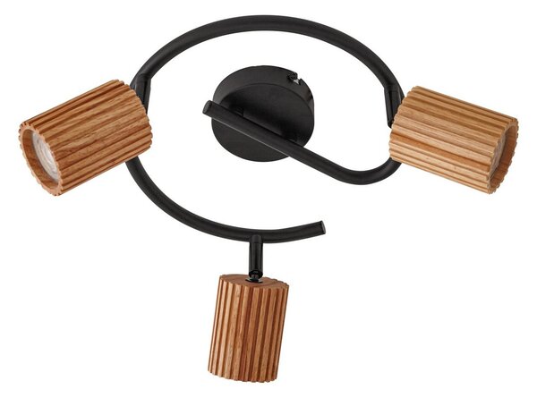 Plafoniera Lindby, Stralino, dimmerabile, Legno, Corridoio, Legno, Moderno
