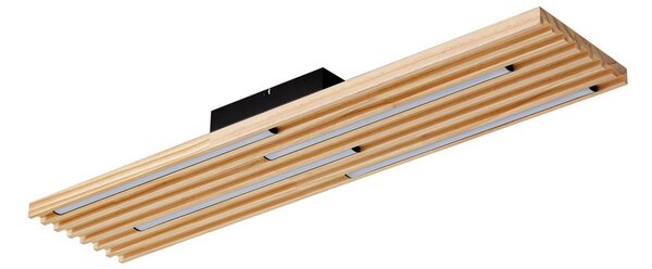 Plafoniera LED Madero, legno di pino, 90 cm x 20 cm - Lindby