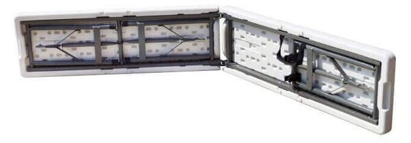 Panca catering pieghevole e abs bianco