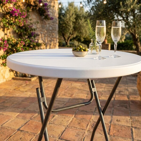 Tavolo catering alto tondo 60