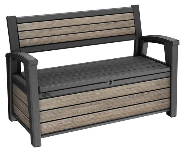 Panchina da giardino Keter Deco Bench 227L - 133x61x89 cm - legno di frassino