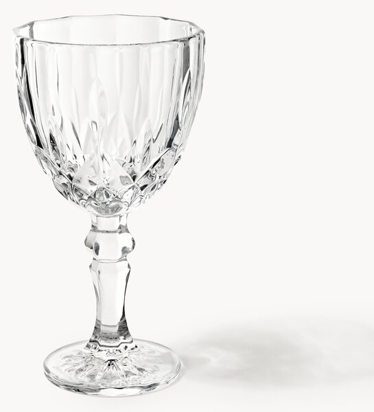 Set di 4 bicchieri da vino con scanalatura in rilievo George