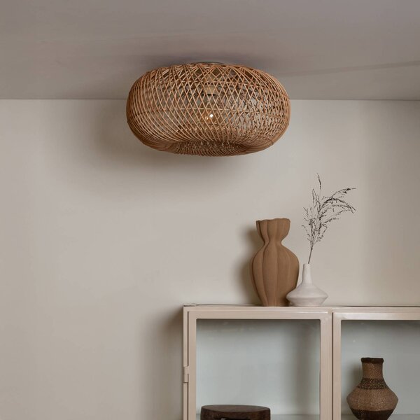 Good & Mojo Plafoniera soffitto Arizona, dimmerabile, Legno chiaro, Soggiorno / Sala da pranzo, bambù, Plafoniera
