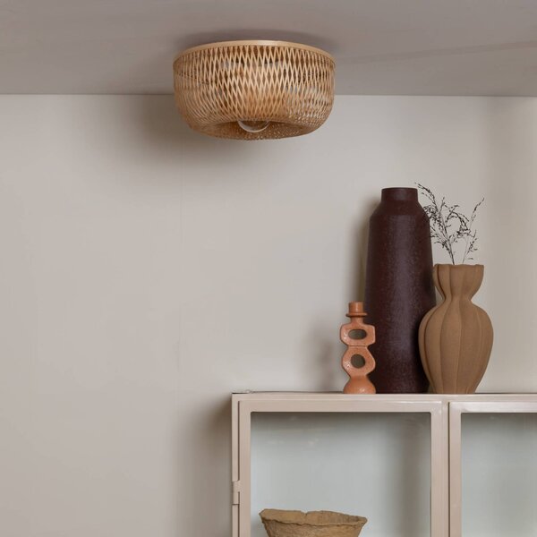 Good & Mojo Plafoniera soffitto Barbados, dimmerabile, Legno chiaro, Soggiorno / Sala da pranzo, bambù, Plafoniera