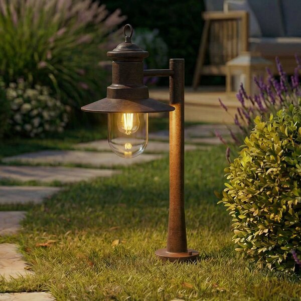 Lampioncino da giardino Eloretta Lindby, dimmerabile, Marrone / Ruggine, Metallo, Campagna / Rustiche, Lampada da esterni