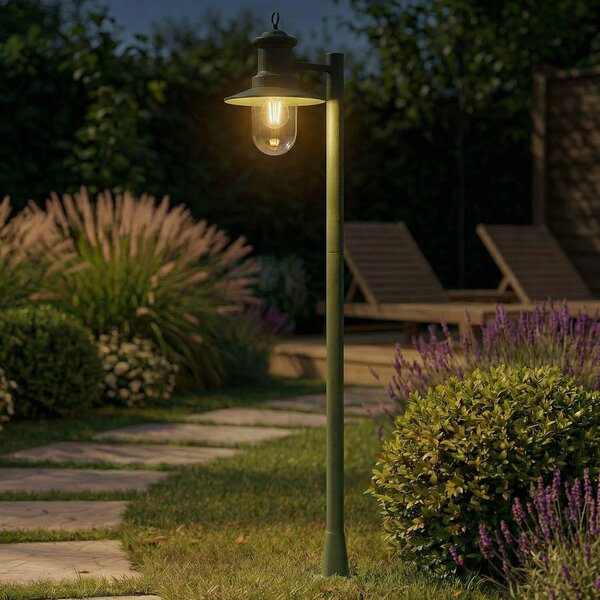 Lampioncino da giardino Eloretta Lindby, dimmerabile, Verde, Metallo, Campagna / Rustiche, Lampada da esterni