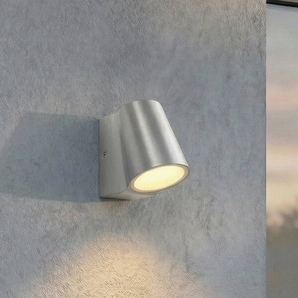 Applique da esterni a LED Illuvia Lindby, Alluminio / Grigio / Zincato, Alluminio, Moderno, Applique LED da esterni