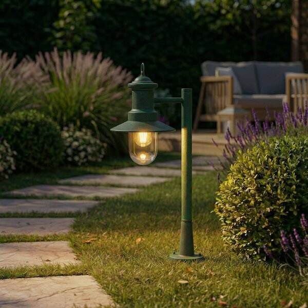 Lampioncino da giardino Eloretta Lindby, dimmerabile, Verde, Metallo, Campagna / Rustiche, Lampada da esterni