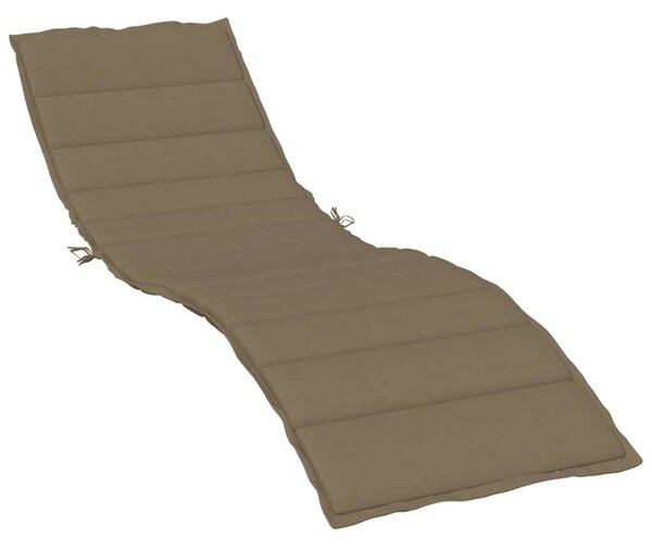 Cuscino per sdraio Melange Taupe 200x50x4 cm in tessuto