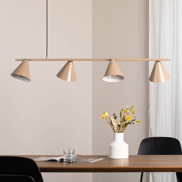 Lampada a sospensione Hängeleuchte Form 4 ALDEX, dimmerabile, Crema / Ambra, Soggiorno / Sala da pranzo, Metallo, Moderno, Lampada a sospensione