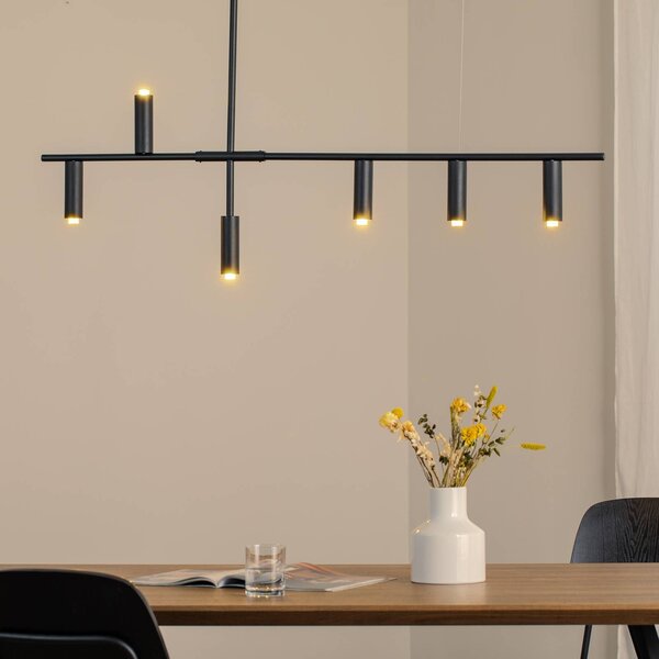 Lampada a sospensione Trevo 6 ALDEX, dimmerabile, Nero, Soggiorno / Sala da pranzo, Metallo, Moderno, Lampada a sospensione