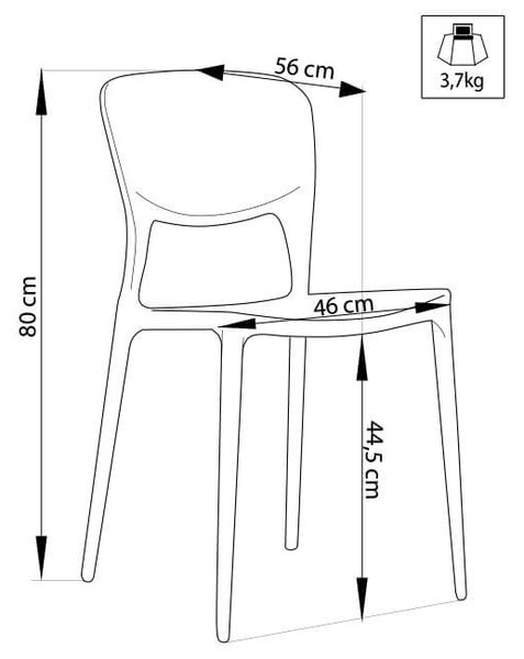 BELLA - sedia in plastica