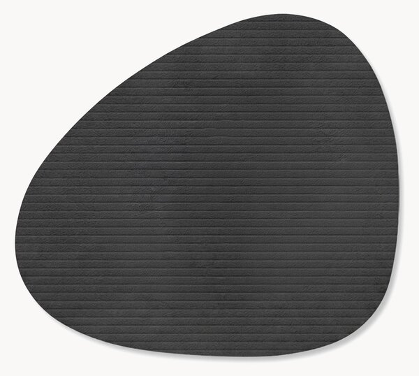 Set di 4 sottobicchieri in pelle fatti a mano dalla forma asimmetrica Curve