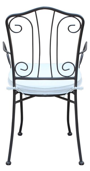 VENTUS - poltrona da giardino in ferro completa di cuscino schienale classico