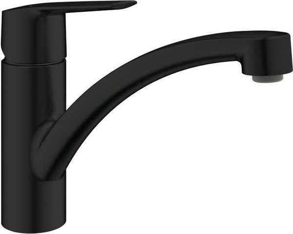 Rubinetto da cucina, GROHE Start, miscelatore monocomando per lavello, nero opaco, bocca bassa, angolo di rotazione 140°