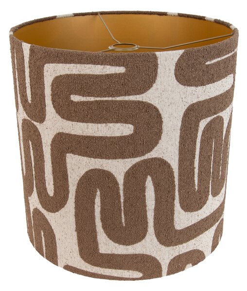 Paralume in tessuto marrone con strisce beige 40/40/40