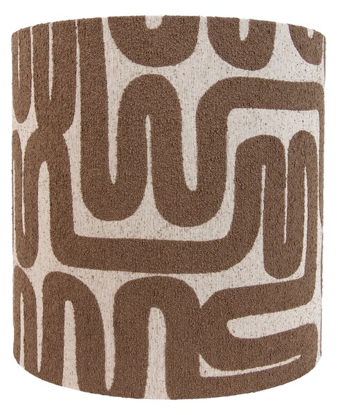 Paralume in tessuto marrone con strisce beige 40/40/40