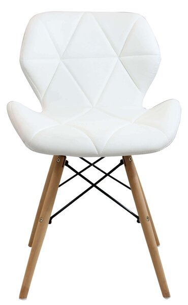 NAOMIE - sedia moderna in ecopelle e legno