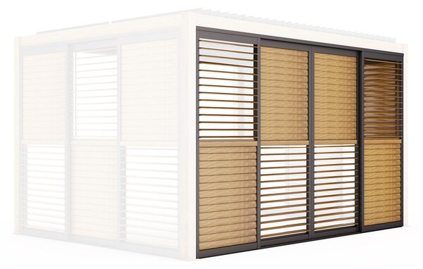 LAMM - laterale scorrevole con lamelle per pergola bioclimatica da 4 m