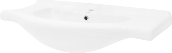 LuxeBath lavabo Lavabo da appoggio ovale, 86x51,5x21,5 cm, bianco, Vetroceramica