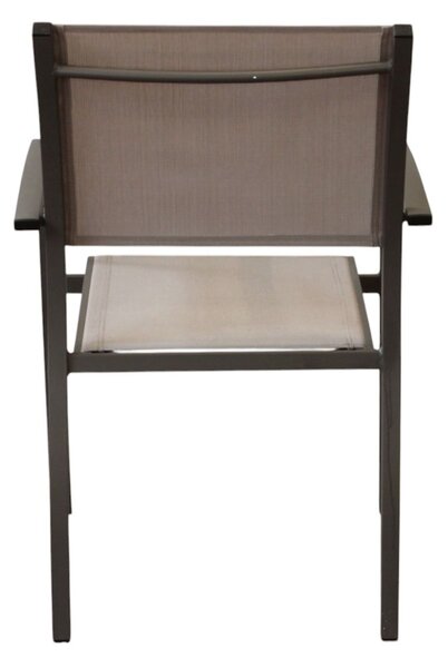 TORRES - poltrona con struttura in alluminio verniciato bianco, antracite, taupe o tortora