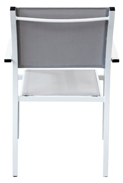 TORRES - poltrona con struttura in alluminio verniciato bianco, antracite, taupe o tortora