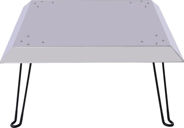 Deflettore di calore per focolare - Riflettore di calore - Acciaio inossidabile - Quadrato - Dimensioni 63,5 x 63,5 x 30,5 cm - Peso 9,5 kg - Per interni/esterni - Argento