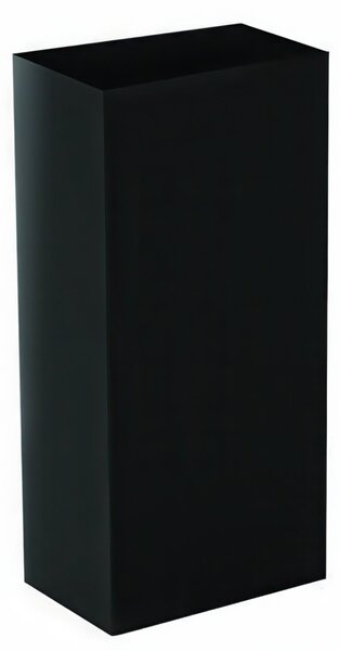 Gettacarte in acciaio inox Dimensioni 24x36xh 76 cm - L 60 contenitore mono-flusso antiscivolo, forma MInimalista colore nero