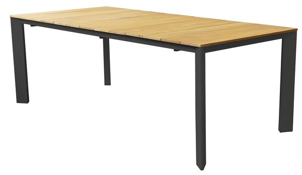 COPERNICO - struttura in alluminio verniciato bianco o antracite, piano in teak