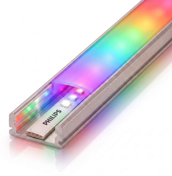 KIT 1x striscia LED RGBW Bianco e Colori/20W/230V 2 m + 2x profilo da incasso 1 m