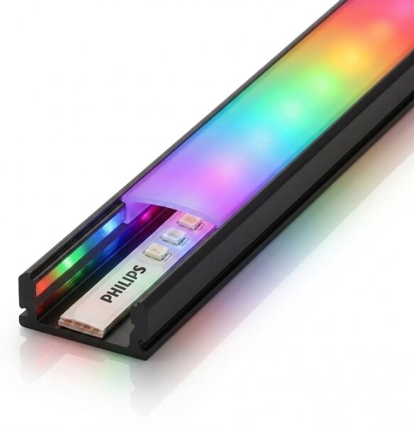 KIT 1x striscia LED RGBW WHITE AND COLOR LED/20W/230V 2 m + 2x profili da incasso 1 m