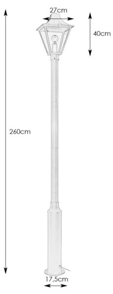 Markslöjd 108171 - Lampada da esterno LED GARDEN24 LED/3W/24V 260 cm IP44 nera